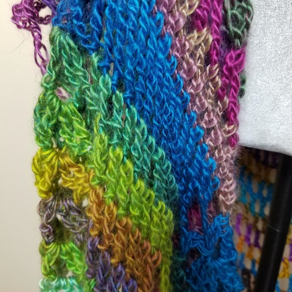 🌈ONE IN STOCK🌈 Boho Festival Rainbow Mandala Vest Lisa Frank Jacket Cardigan - Picture 4 of 8